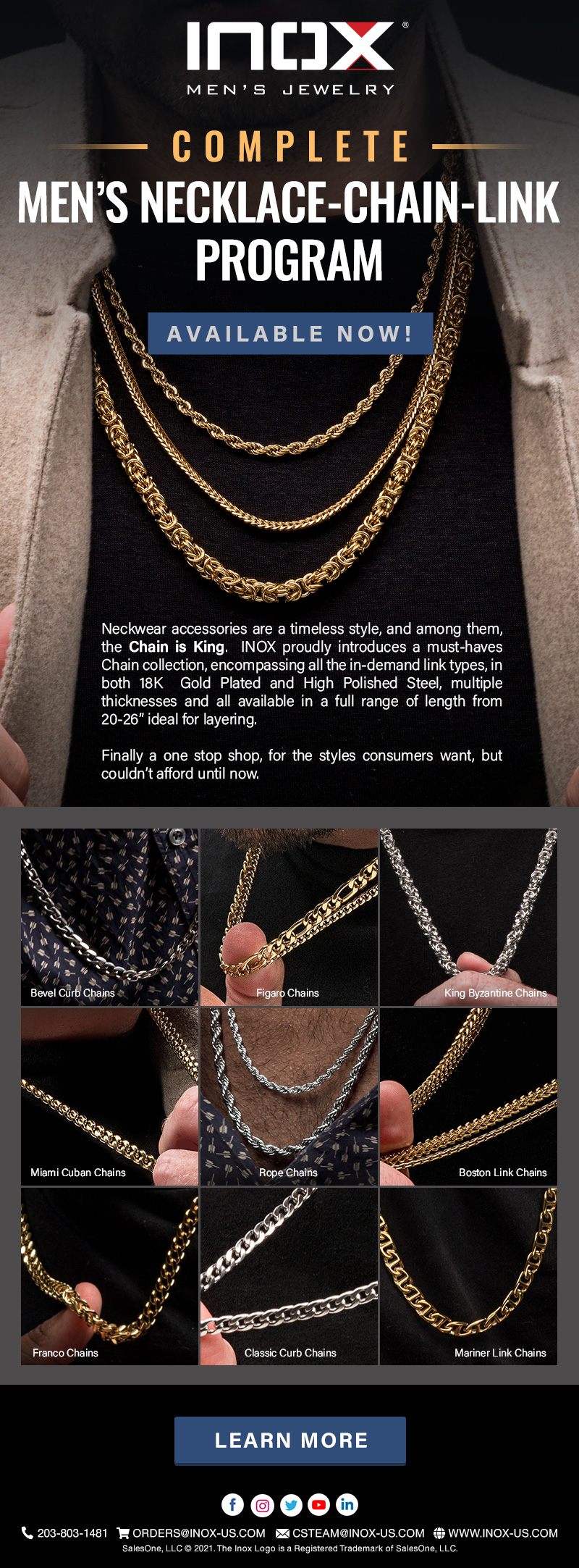 New, Complete Men's Necklace-Chain-LInk Program - Available now!