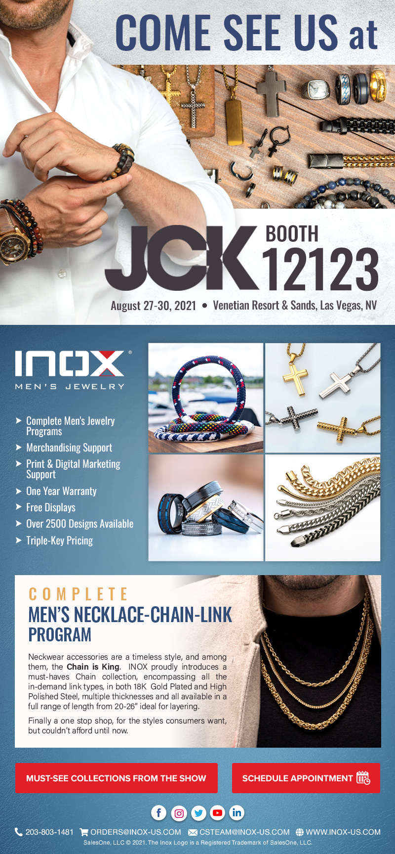 Come see INOX at JCK Booth 12123