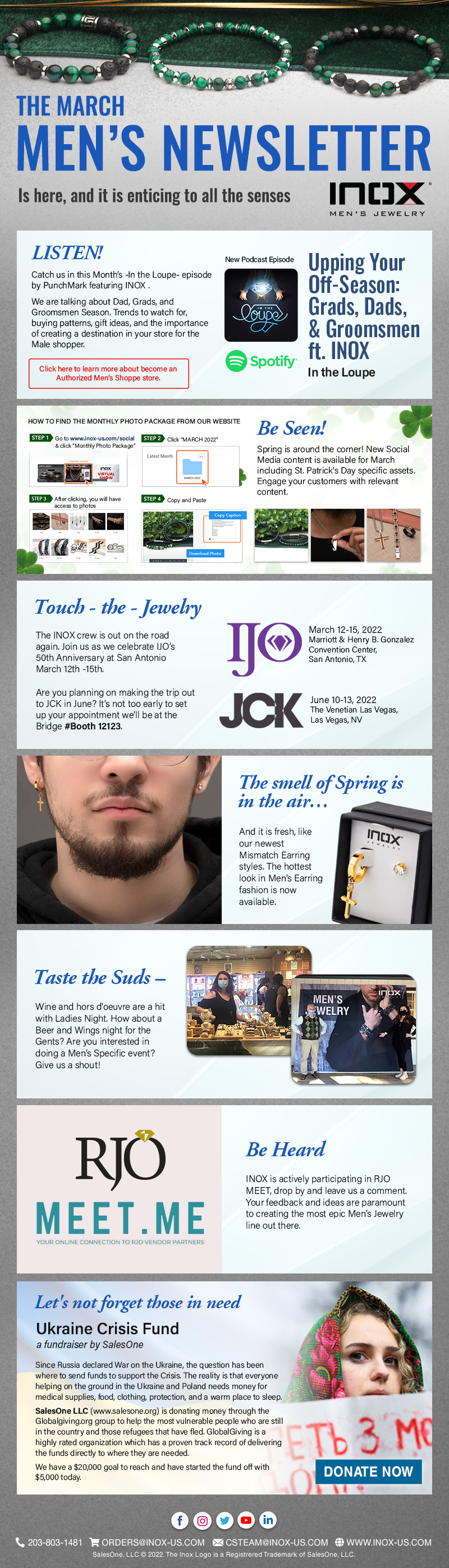 The March Men's Newsletter by INOX