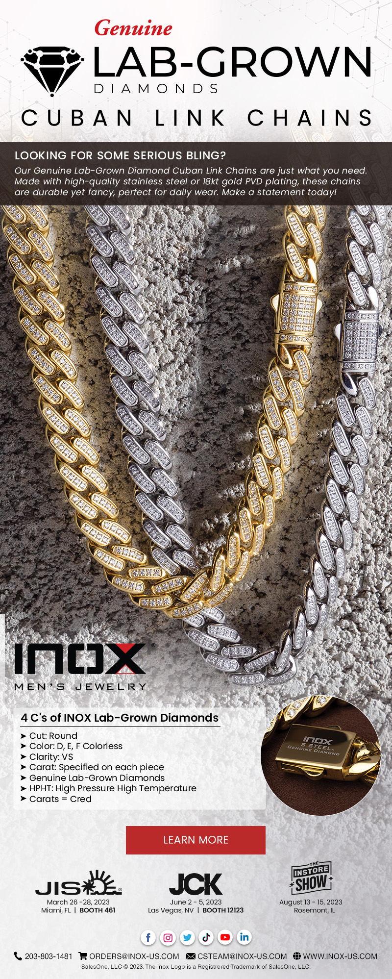 Our New Lab-Grown Diamond Chains are just what you need. 