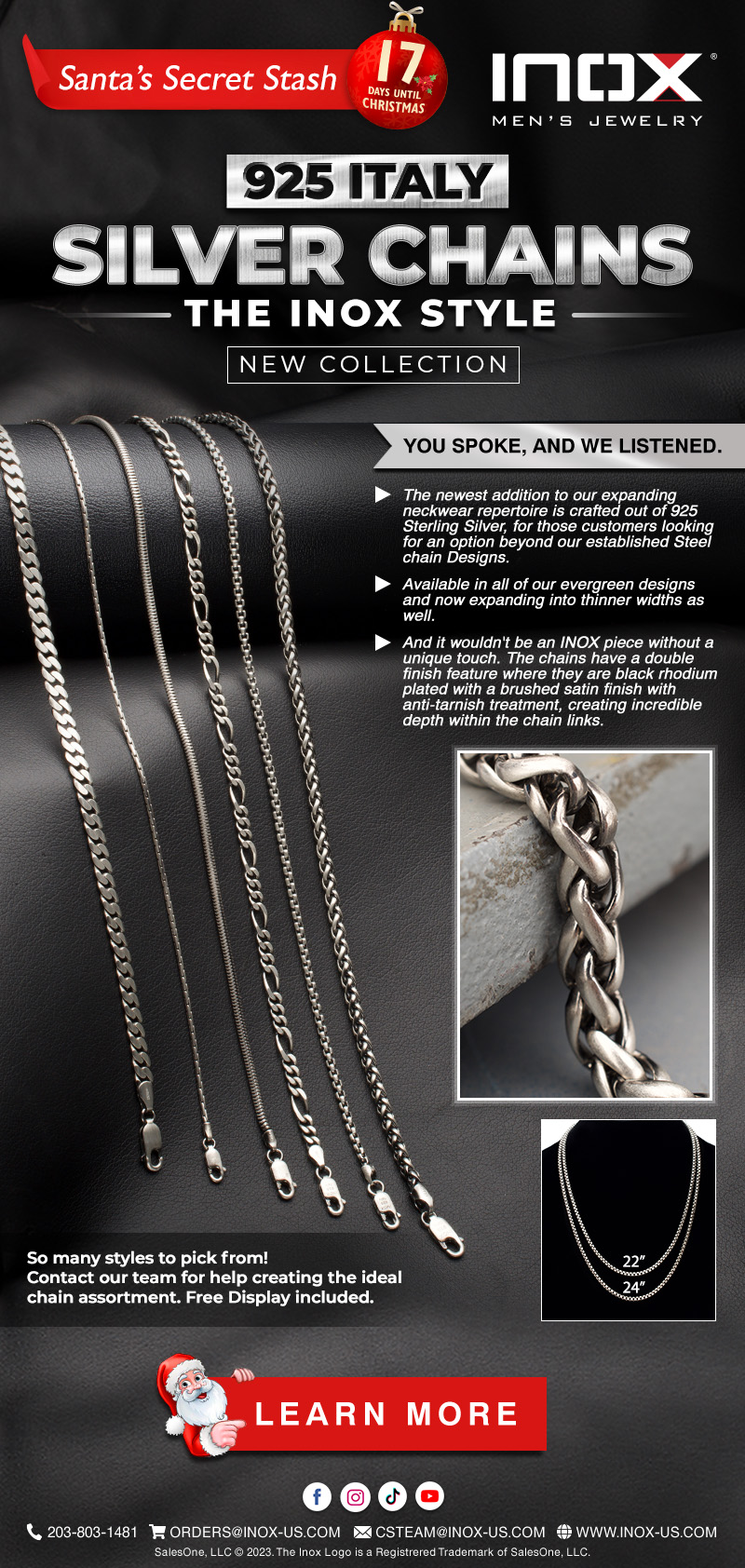 New 925 Italy Silver Chains - The INOX Style